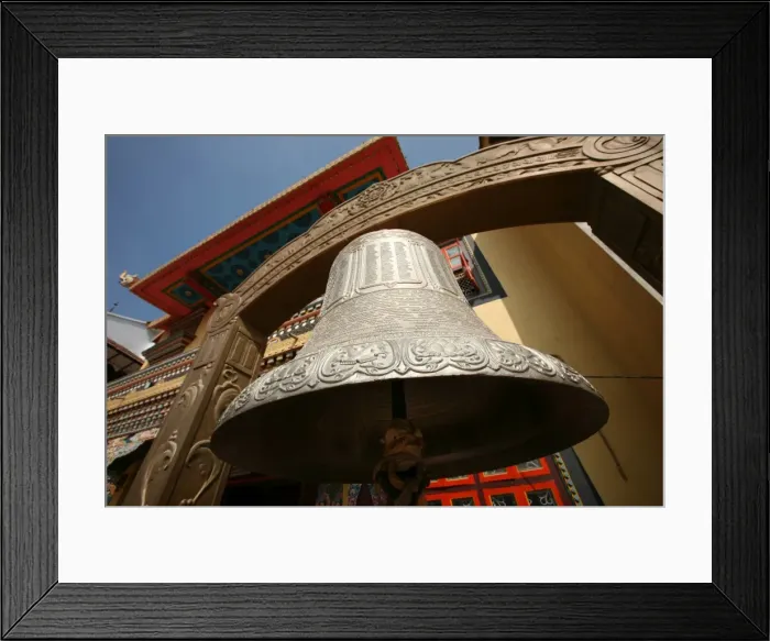 Framed Print : A huge Tibetan bell hangs outside a temple in Bodinath, Kathmandu, Nepal, Asia Framed Print : A huge Tibetan bell hangs outside a temple in Bodinath, Kathmandu, Nepal, Asia