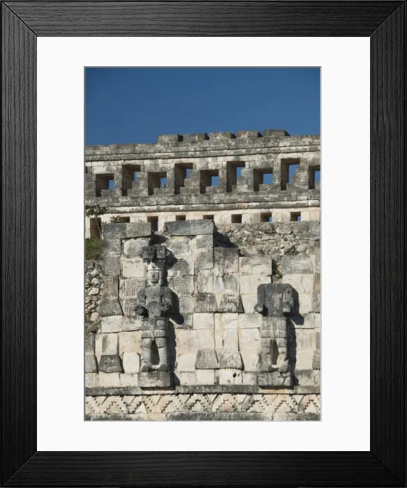 Framed Print : The unusual restored Atlantes stone carved male figures at rear of the Palace of Masks Framed Print : The unusual restored Atlantes stone carved male figures at rear of the Palace of Masks