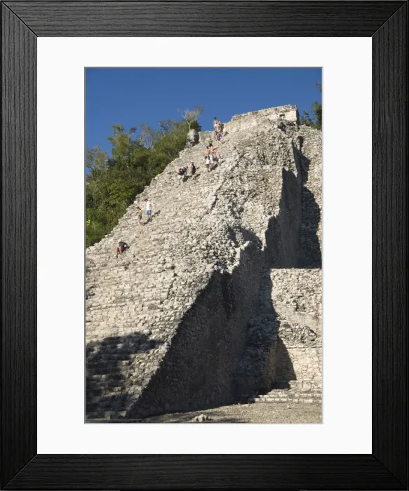 Framed Print : Tourists climbing Nohoch Mul (big mound), Coba, Quintana Roo, Mexico, North America Framed Print : Tourists climbing Nohoch Mul (big mound), Coba, Quintana Roo, Mexico, North America