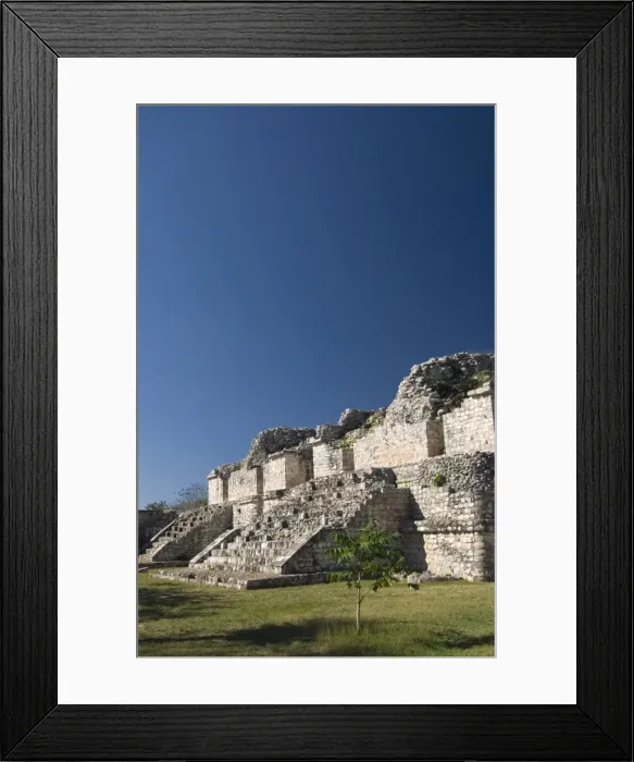 Framed Print : One platform with two structures called the Twins, Ek Balam, Yucatan, Mexico Framed Print : One platform with two structures called the Twins, Ek Balam, Yucatan, Mexico