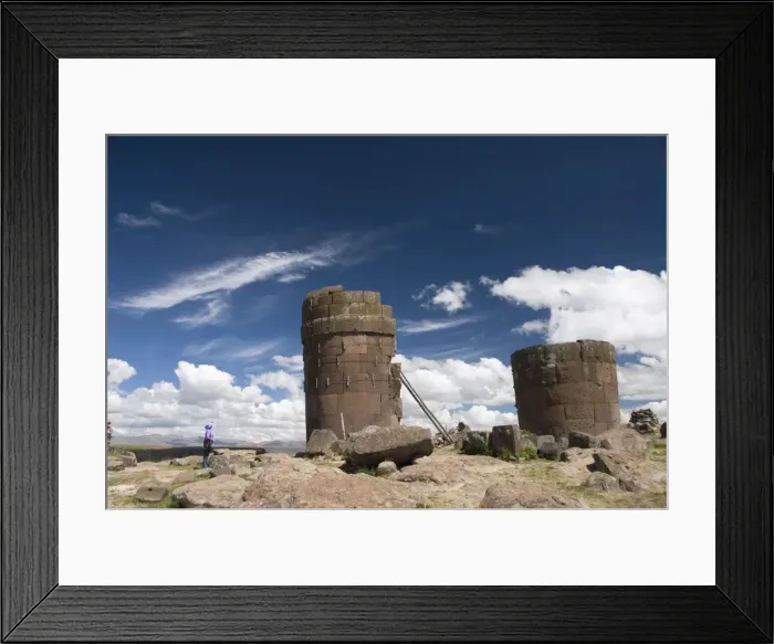Framed Print : Funerary towers (chullpas) where members of the old Colla tribe, early Incas