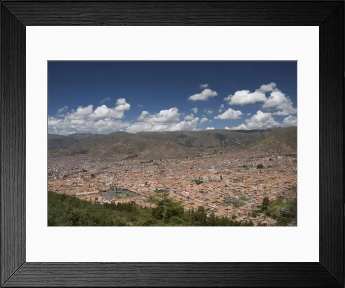 Framed Print : An overview of Cuzco from the fortress of Sacsayhuaman, near Cuzco, Peru, South America Framed Print : An overview of Cuzco from the fortress of Sacsayhuaman, near Cuzco, Peru, South America
