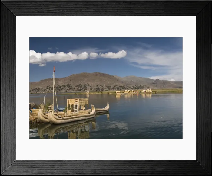 Framed Print : The floating islands of the Uros people, Lake Titicaca, Peru, South America Framed Print : The floating islands of the Uros people, Lake Titicaca, Peru, South America