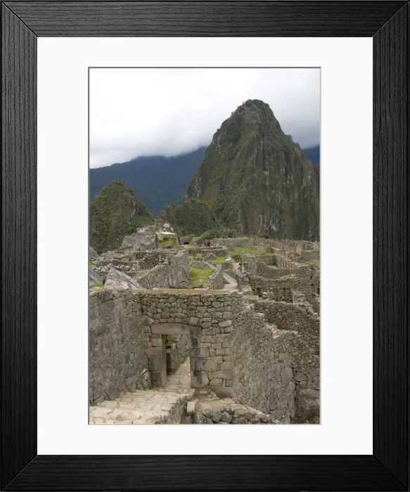 Framed Print : Ancient doorway to the city, Machu Picchu, UNESCO World Heritage Site, Peru Framed Print : Ancient doorway to the city, Machu Picchu, UNESCO World Heritage Site, Peru
