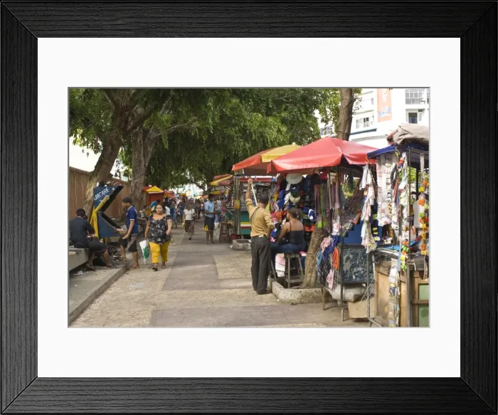 Framed Print : Street vendors, Manaus, Amazonas, Brazil, South America Framed Print : Street vendors, Manaus, Amazonas, Brazil, South America