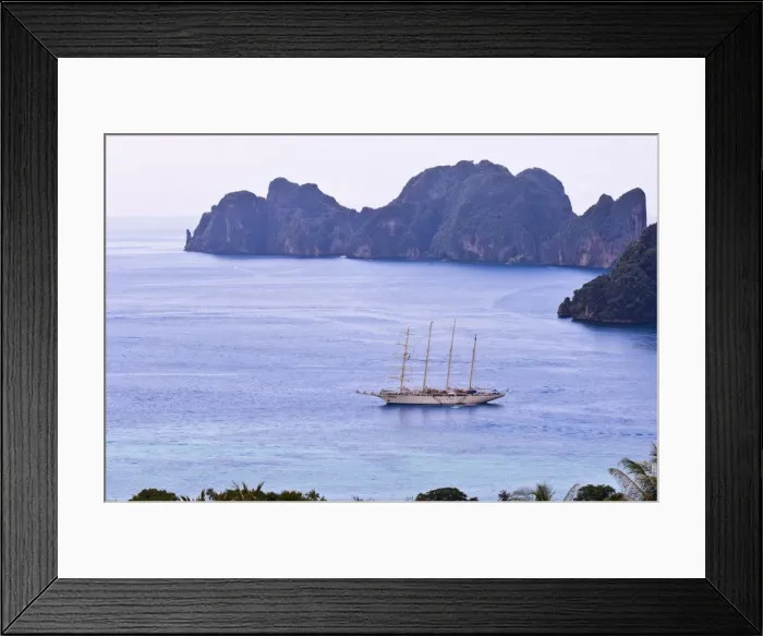 Framed Print : Clipper ship at Ko Phi Phi Island in the Andaman Sea, Thailand, Southeast Asia, Asia Framed Print : Clipper ship at Ko Phi Phi Island in the Andaman Sea, Thailand, Southeast Asia, Asia