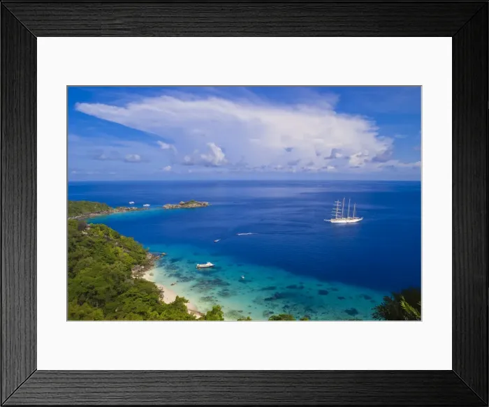 Framed Print : Clipper ship anchored off Ko Miang Island, Similan Islands in the Andaman Sea Framed Print : Clipper ship anchored off Ko Miang Island, Similan Islands in the Andaman Sea