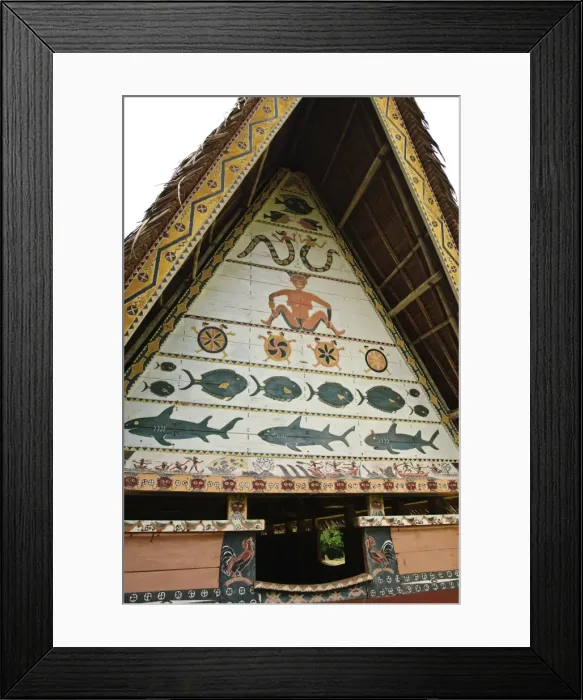 Framed Print : Mens meeting house at Belau National Museum Koror, Republic of Palau, Pacific Framed Print : Mens meeting house at Belau National Museum Koror, Republic of Palau, Pacific