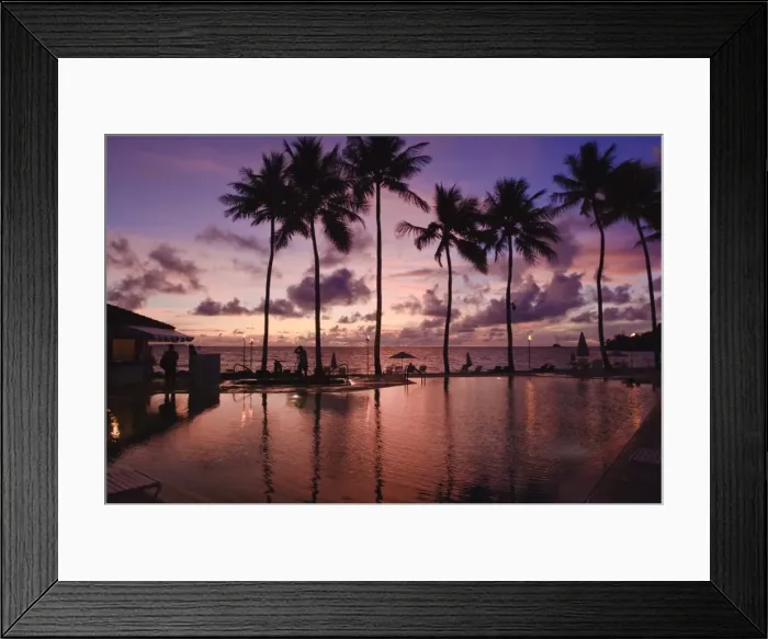 Framed Print : Sunset at the Palau Pacific Resort, Republic of Palau, Pacific Framed Print : Sunset at the Palau Pacific Resort, Republic of Palau, Pacific
