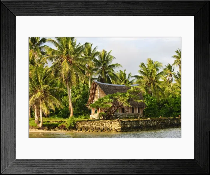 Framed Print : Mens house, Yap, Micronesia, Pacific Framed Print : Mens house, Yap, Micronesia, Pacific