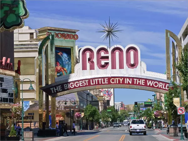 Reno Main Street scene, Reno, Nevada, United States of America, North America