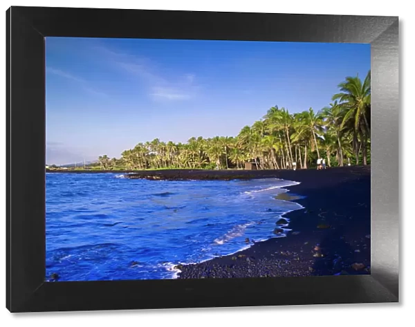Punaluu black sand beach, Big Island, Hawaii, United States of America
