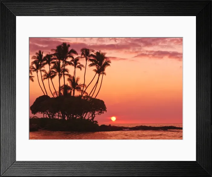 Framed Print : Sunset, Big Island, Hawaii, United States of America, Pacific, North America Framed Print : Sunset, Big Island, Hawaii, United States of America, Pacific, North America