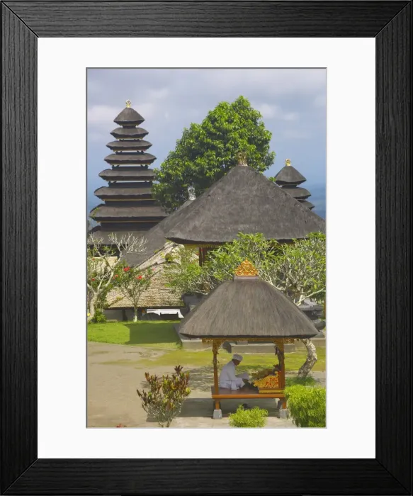 Framed Print : Man reading at Besakih Temple (Mother Temple), Bali, Indonesia, Southeast Asia, Asia Framed Print : Man reading at Besakih Temple (Mother Temple), Bali, Indonesia, Southeast Asia, Asia