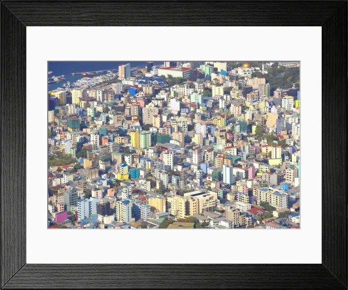 Framed Print : Aerial view of Male, Maldives, Indian Ocean, Asia Framed Print : Aerial view of Male, Maldives, Indian Ocean, Asia