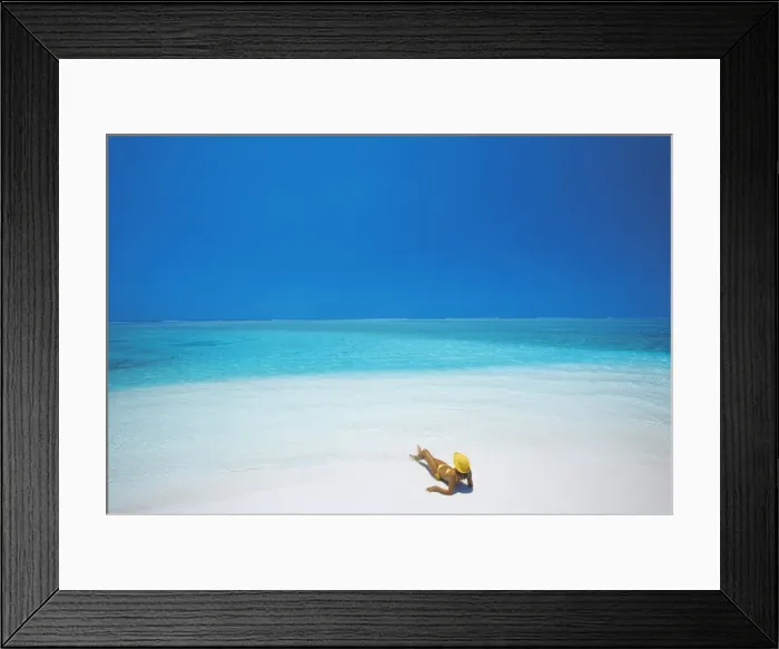 Framed Print : Beach and sea mist, Queen Charlotte Island, British Columbia (B. C. ), Canada