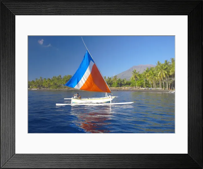 Framed Print : Local fisherman on a traditional outrigger boat, Bali, Indonesia, Southeast Asia, Asia Framed Print : Local fisherman on a traditional outrigger boat, Bali, Indonesia, Southeast Asia, Asia