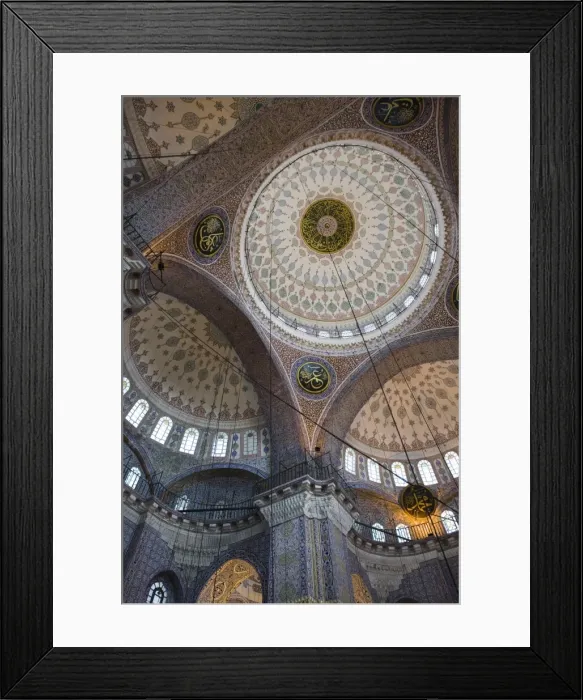 Framed Print : Interior, dome, New Mosque, Istanbul, Turkey, Europe Framed Print : Interior, dome, New Mosque, Istanbul, Turkey, Europe