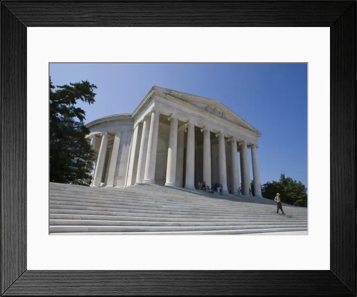 Framed Print : Guard descending the steps of the Jefferson Memorial, Washington D. C. United States of America Framed Print : Guard descending the steps of the Jefferson Memorial, Washington D. C. United States of America