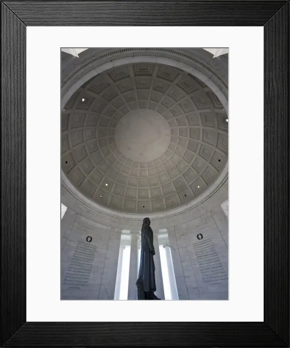 Framed Print : Statue of Thomas Jefferson and the inside of the dome of the Jefferson Memorial Framed Print : Statue of Thomas Jefferson and the inside of the dome of the Jefferson Memorial