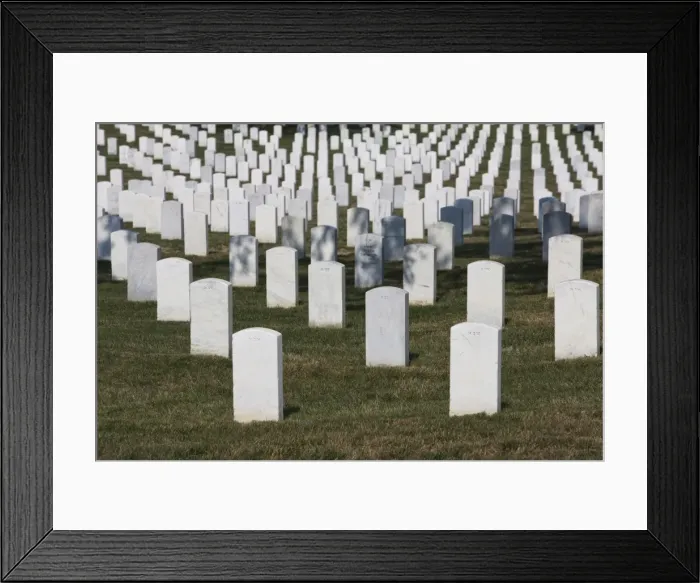 Framed Print : Military gravestones, Arlington National Cemetry, Washington D. C. United States of America Framed Print : Military gravestones, Arlington National Cemetry, Washington D. C. United States of America