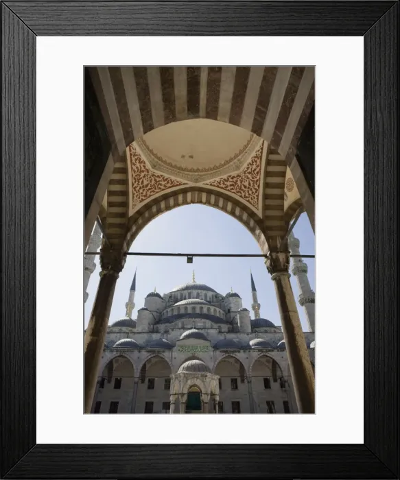 Framed Print : Blue Mosque from courtyard, Istanbul, Turkey, Europe Framed Print : Blue Mosque from courtyard, Istanbul, Turkey, Europe