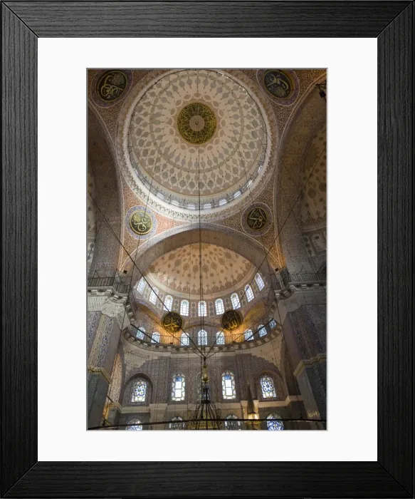 Framed Print : Ornate interior of the New Mosque, Istanbul, Turkey, Europe Framed Print : Ornate interior of the New Mosque, Istanbul, Turkey, Europe