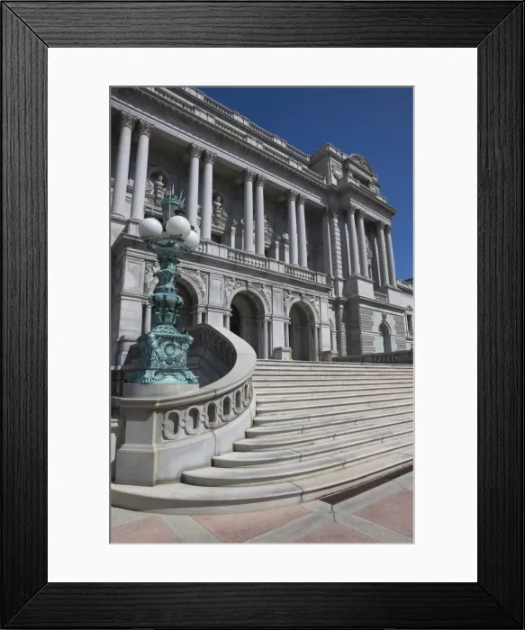 Framed Print : The entrance to the Library of Congress, Washington D. C. United States of America Framed Print : The entrance to the Library of Congress, Washington D. C. United States of America