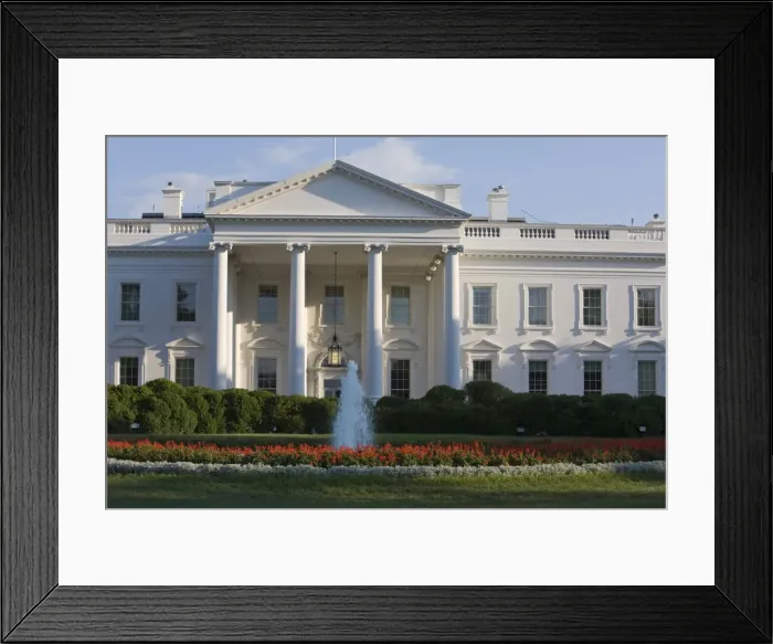 Framed Print : The White House, Washington D. C. United States of America, North America Framed Print : The White House, Washington D. C. United States of America, North America