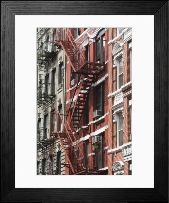 Framed Print : Fire escapes, Chinatown, Manhattan, New York, United States of America, North America Framed Print : Fire escapes, Chinatown, Manhattan, New York, United States of America, North America