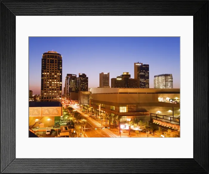 Framed Print : Washington Street and Bank of America Tower, Phoenix, Arizona, United States of America Framed Print : Washington Street and Bank of America Tower, Phoenix, Arizona, United States of America