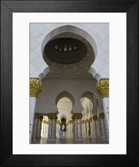 Framed Print : Arches and columns of the courtyard of the new Sheikh Zayed Bin Sultan Al Nahyan Mosque Framed Print : Arches and columns of the courtyard of the new Sheikh Zayed Bin Sultan Al Nahyan Mosque