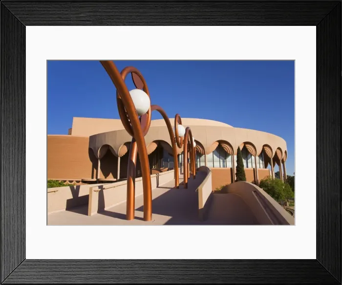 Framed Print : Gammage Auditorium, architect Frank Lloyd Wright, Arizona State University Framed Print : Gammage Auditorium, architect Frank Lloyd Wright, Arizona State University