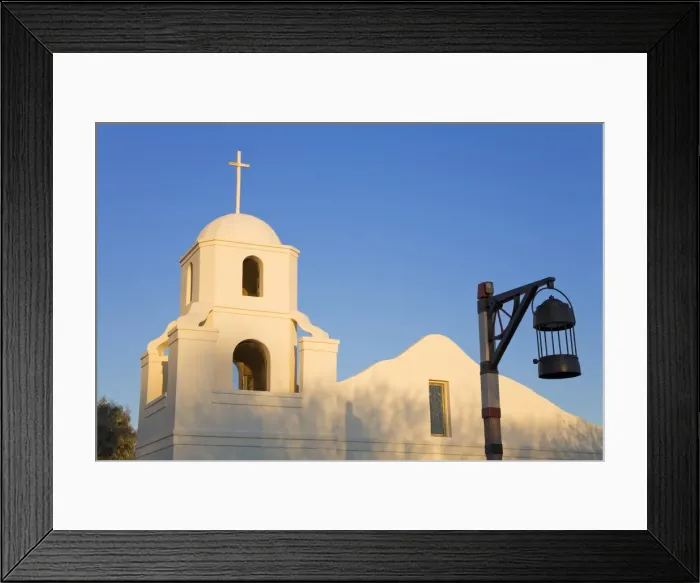 Framed Print : Old Adobe Mission Church, Scottsdale, Phoenix, Arizona, United States of America
