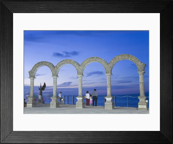 Framed Print : Arches on the Malecon, Puerto Vallarta, Jalisco State, Mexico, North America Framed Print : Arches on the Malecon, Puerto Vallarta, Jalisco State, Mexico, North America