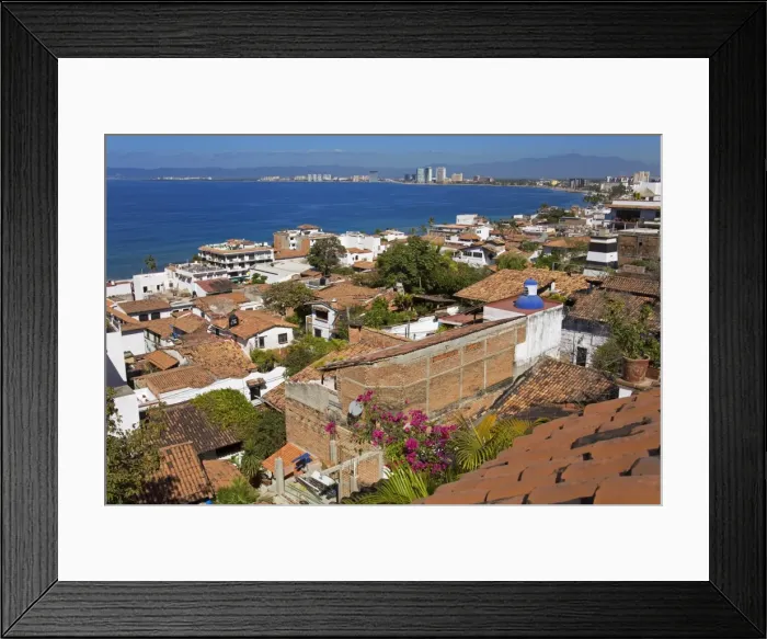 Framed Print : Tiled roofs, Puerto Vallarta, Jalisco State, Mexico, North America Framed Print : Tiled roofs, Puerto Vallarta, Jalisco State, Mexico, North America