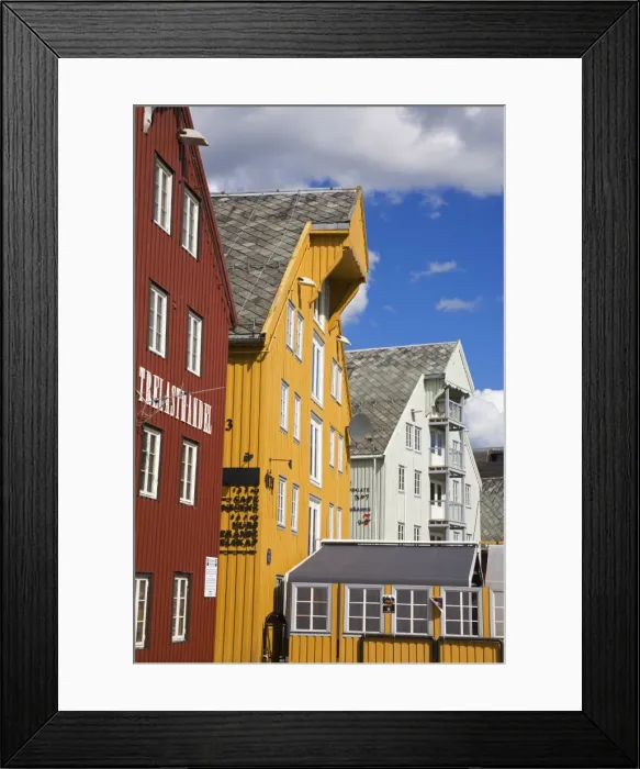 Framed Print : Warehouses on Skansen Dockks, Tromso City, Troms County, Norway, Scandinavia, Europe Framed Print : Warehouses on Skansen Dockks, Tromso City, Troms County, Norway, Scandinavia, Europe