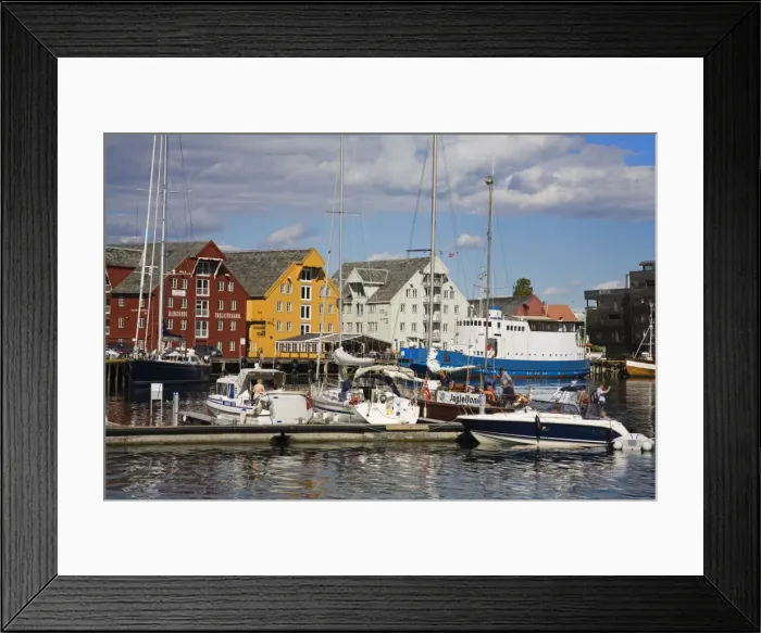 Framed Print : Boats and warehouses on Skansen Docks, Tromso City, Troms County, Norway Framed Print : Boats and warehouses on Skansen Docks, Tromso City, Troms County, Norway