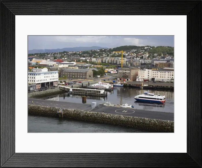 Framed Print : Docks in the Brattora District, Trondheim City, Nord-Trondelag Region, Norway Framed Print : Docks in the Brattora District, Trondheim City, Nord-Trondelag Region, Norway