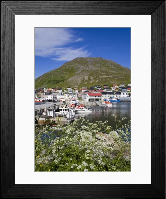 Framed Print : Honningsvag Port, Mageroya Island, Finnmark Region, Arctic Ocean, Norway Framed Print : Honningsvag Port, Mageroya Island, Finnmark Region, Arctic Ocean, Norway