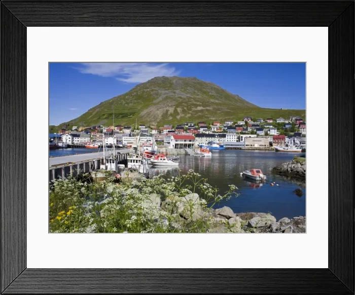 Framed Print : Honningsvag Port, Mageroya Island, Finnmark Region, Arctic Ocean, Norway Framed Print : Honningsvag Port, Mageroya Island, Finnmark Region, Arctic Ocean, Norway