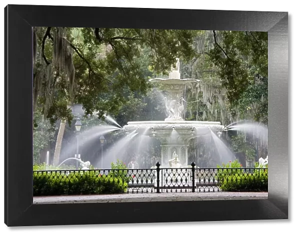 Fountain, Forsyth Park, Savannah, Georgia, United States of America, North America