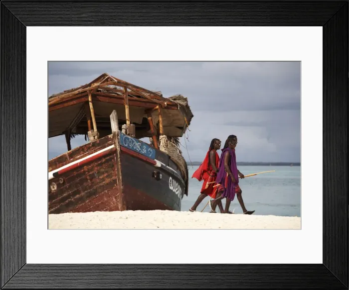 Framed Print : Msai warriors on Kendwa Beach, Zanzibar, Tanzania, East Africa, Africa Framed Print : Msai warriors on Kendwa Beach, Zanzibar, Tanzania, East Africa, Africa