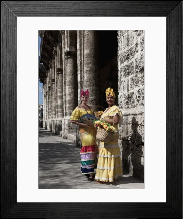 Framed Print : Cuban women in old costume, Havana, Cuba, West Indies, Central America Framed Print : Cuban women in old costume, Havana, Cuba, West Indies, Central America