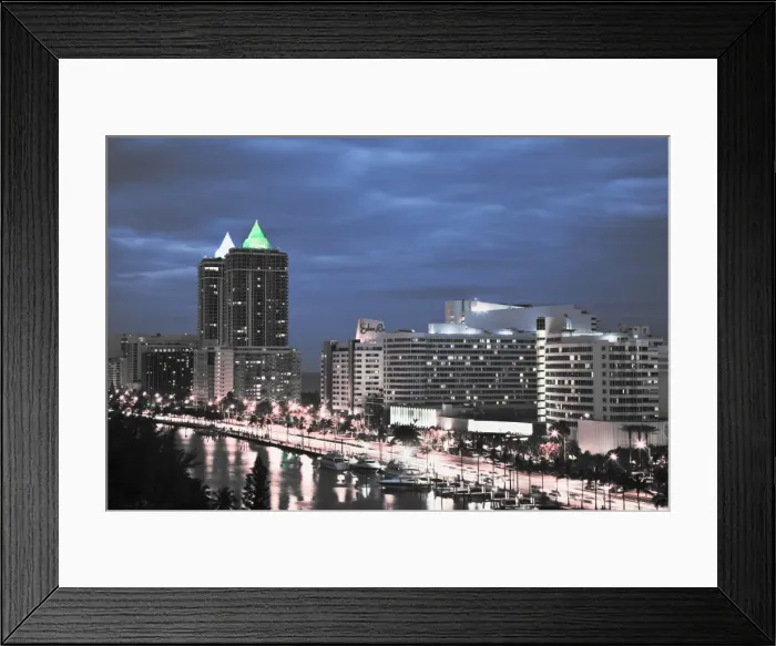 Framed Print : Collins Avenue and Indian Creek, Miami Beach, Florida, United States of America Framed Print : Collins Avenue and Indian Creek, Miami Beach, Florida, United States of America