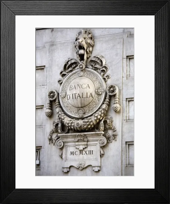 Framed Print : Banca d Italia, Milan, Lombardy, Italy, Europe