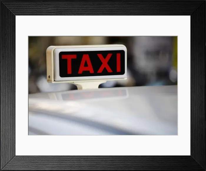 Framed Print : Taxi, Milan, Lombardy, Italy, Europe Framed Print : Taxi, Milan, Lombardy, Italy, Europe