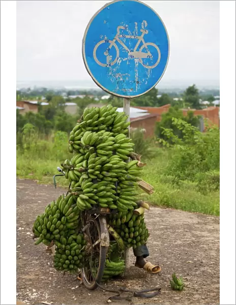 Banana seller, Village of Masango, Cibitoke Province, Burundi, Africa