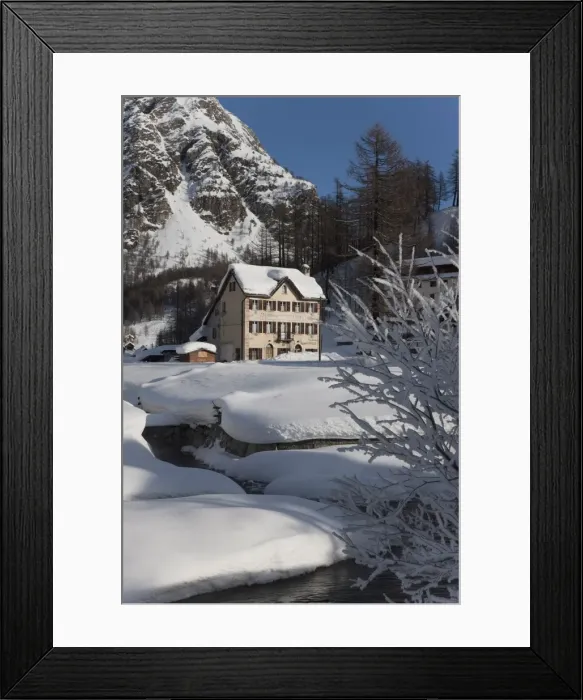 Framed Print : Winter, Alpe Devero, Piedmont Region, Italy, Europe Framed Print : Winter, Alpe Devero, Piedmont Region, Italy, Europe