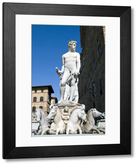Framed Print : The Neptune (Biancone) statue, Piazza della Signoria, Florence (Firenze) Framed Print : The Neptune (Biancone) statue, Piazza della Signoria, Florence (Firenze)